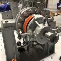 between bearings pump