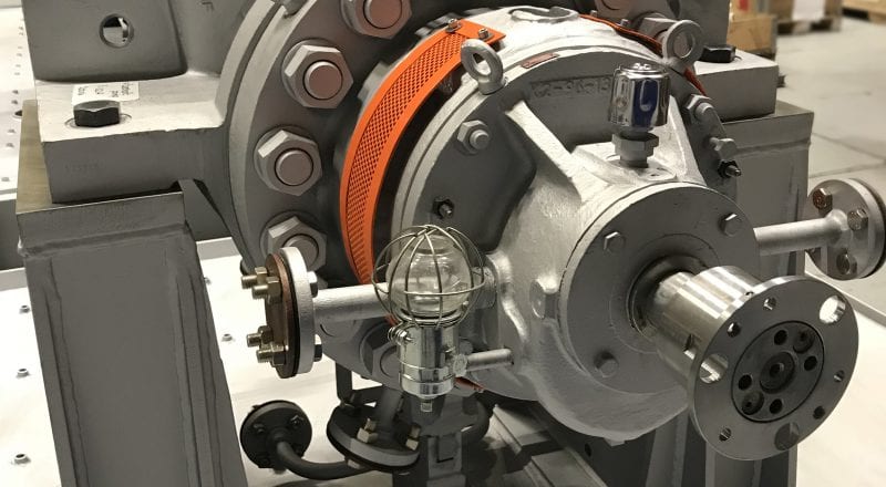 between bearings pump