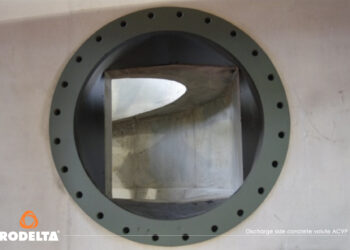 Discharge concrete volute